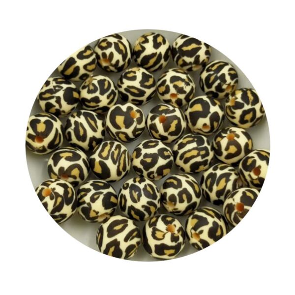 Bolas de silicone Leopardo 15mm